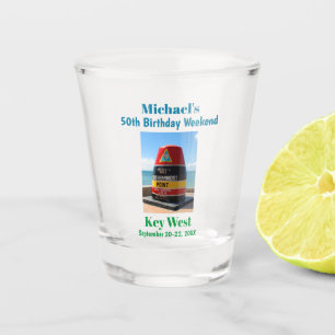 Verre A Shot Key West Milestone Anniversaire Fête Week-end Voya