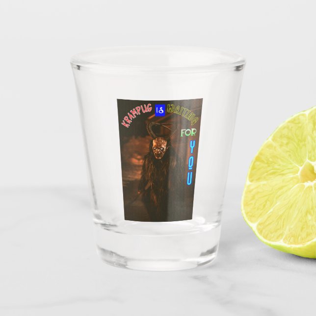 Verre A Shot Krampus Vous Attend Décembre Krampusnacht (Devant)