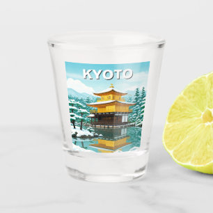 Verre A Shot Kyoto Japon Voyage Kinkakuji Golden Pavilion