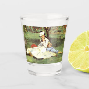 Verre A Shot  La famille Monet dans leur jardin Edouard Manet  