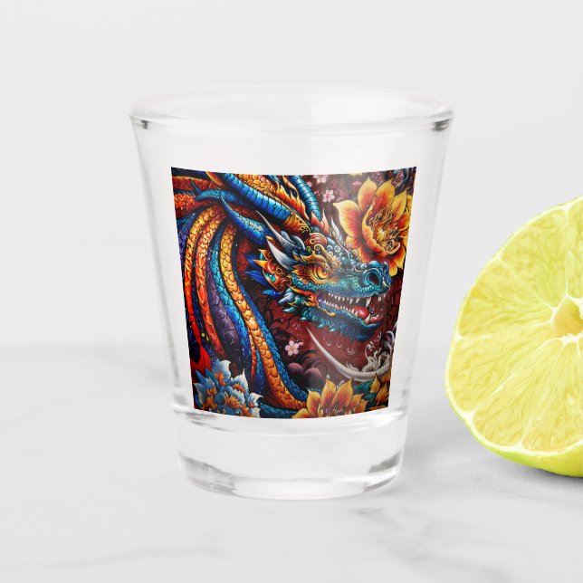 Verre A Shot "La fleur du dragon (Devant)