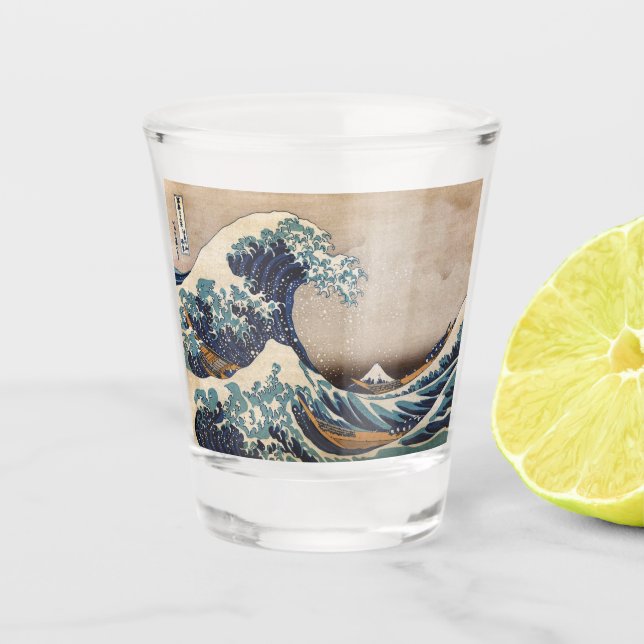 Verre A Shot La Grande Vague au large de Kanagawa (Devant)