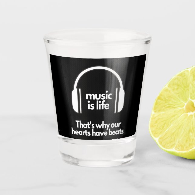 Verre A Shot La musique est la vie (Devant)