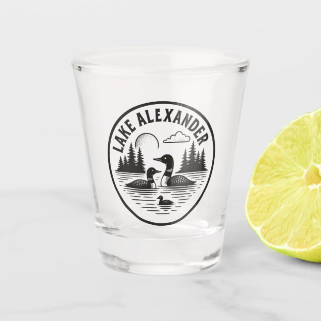 Verre A Shot Lac Alexander Loon Cabine Nature Scène (Devant)