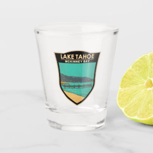 Verre A Shot Lac Tahoe McKinney Bay Californie Vintage