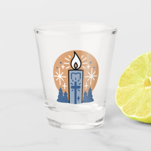 Verre A Shot Laisser la foi briller : Thème hiver
