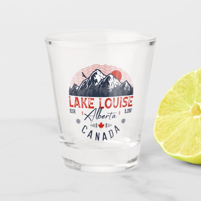 Verre A Shot Lake Louise Alberta Canada Travel Ski Souvenirs (Devant)