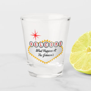 Verre A Shot Las Vegas Affiche de bienvenue votre texte