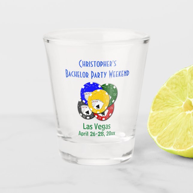 Verre A Shot Las Vegas Bachelor Party Favoriser Casino Poker (Devant)