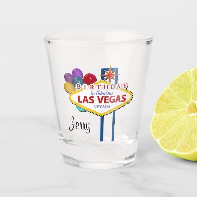 Verre A Shot Las Vegas Birthday Shot glass (Devant)