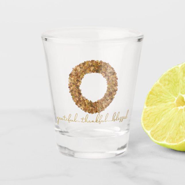 Verre A Shot L'automne quitte Thanksgiving Elegant Maple Wreath (Devant)