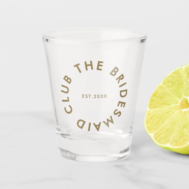 Verre A Shot Le Bridesmaid Club Bachelorette (Devant)