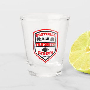 Verre A Shot Le Football Est Mon Logo De Saison Préférée Rouge 