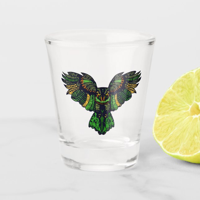 Verre A Shot Le majestic Emerald Owl (Devant)