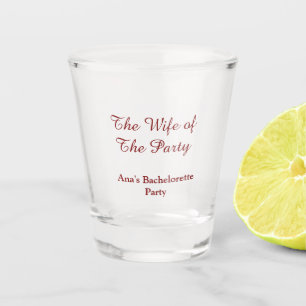Verre A Shot Le nom de la fête de bachelorette de la femme du p