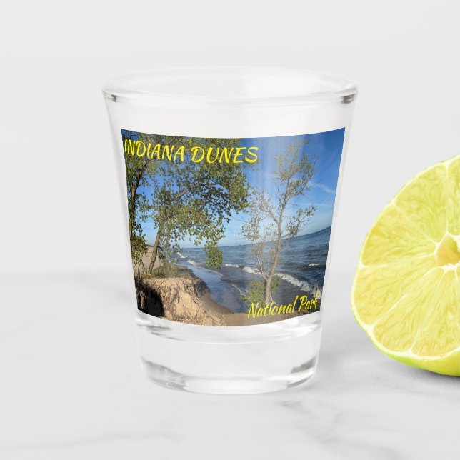 Verre A Shot Le Parc national des dunes d'Indiana Shot Glass (Devant)