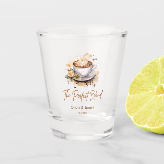 Verre A Shot Le Parfait Mélange Café Mariage Couples Douche (Devant)