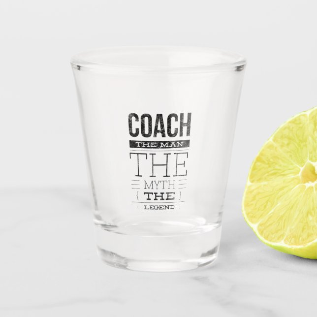 Verre A Shot Légende du mythe des coachs affligée (Devant)