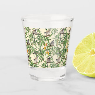 Verre A Shot lemurs and branches mango seamless pattern