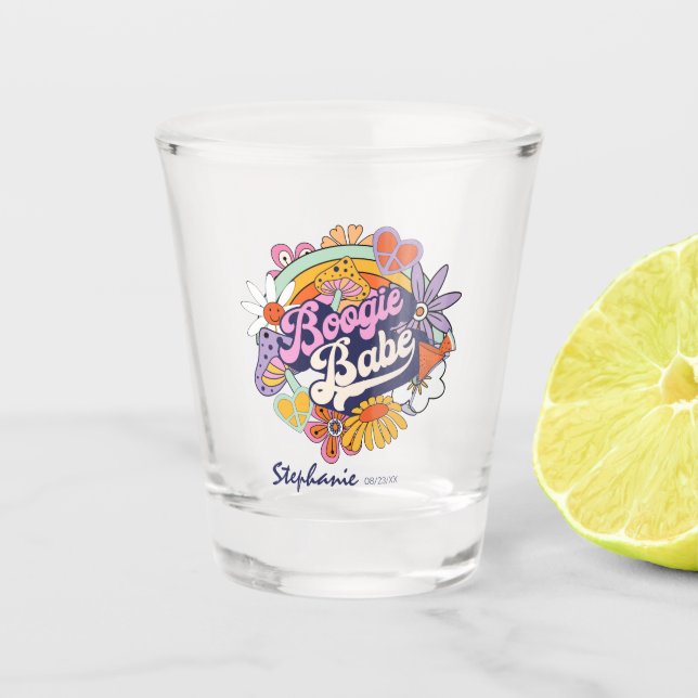 Verre A Shot les années 70 super Bachelorette Boogie Babe ID929 (Devant)