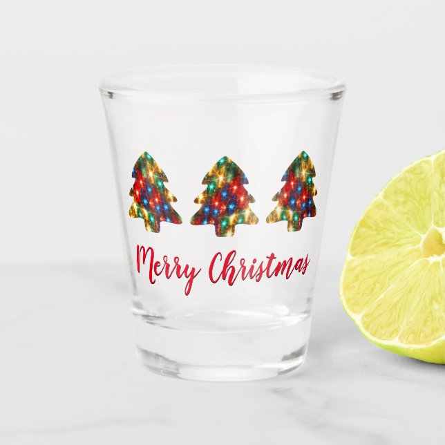 Verre A Shot Les beaux arbres de Noël (Devant)