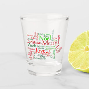 Verre A Shot Les Fêtes De Noël Dans Le Monde Entier