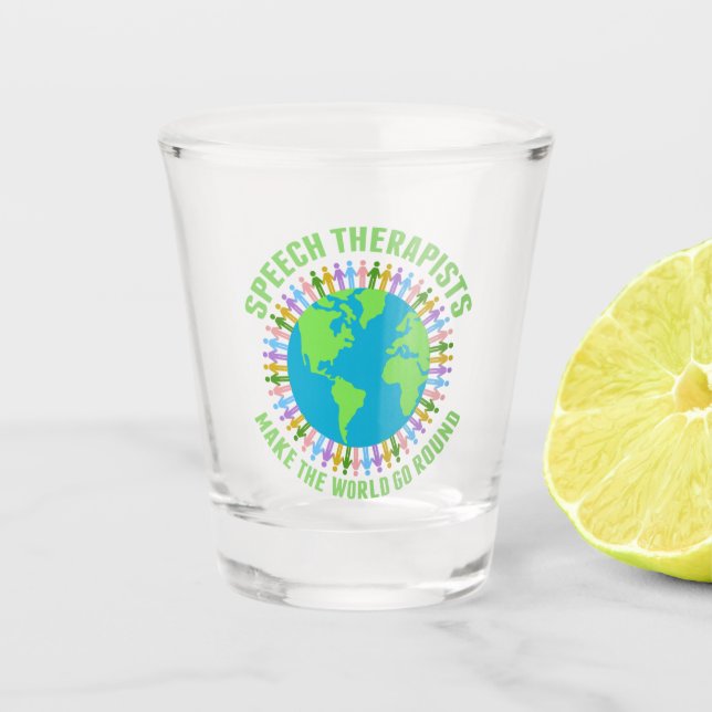 Verre A Shot Les orthophonistes font du monde un joli SLP (Devant)