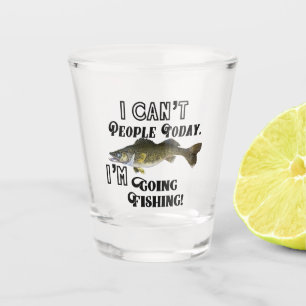 Verre A Shot Les personnes drôles de citation de pêche de