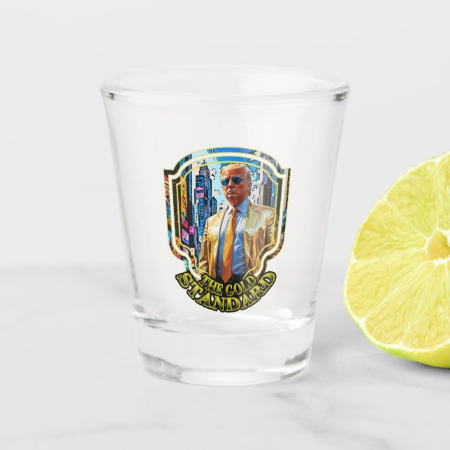 Verre A Shot L'étalon or - Président Trump 2024 (Devant)