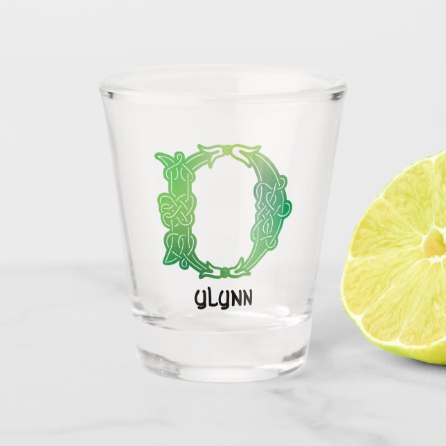 Verre A Shot LETTRE MAJUSCULE ROBE celtique D DU 16E SIÈCLE (Devant)