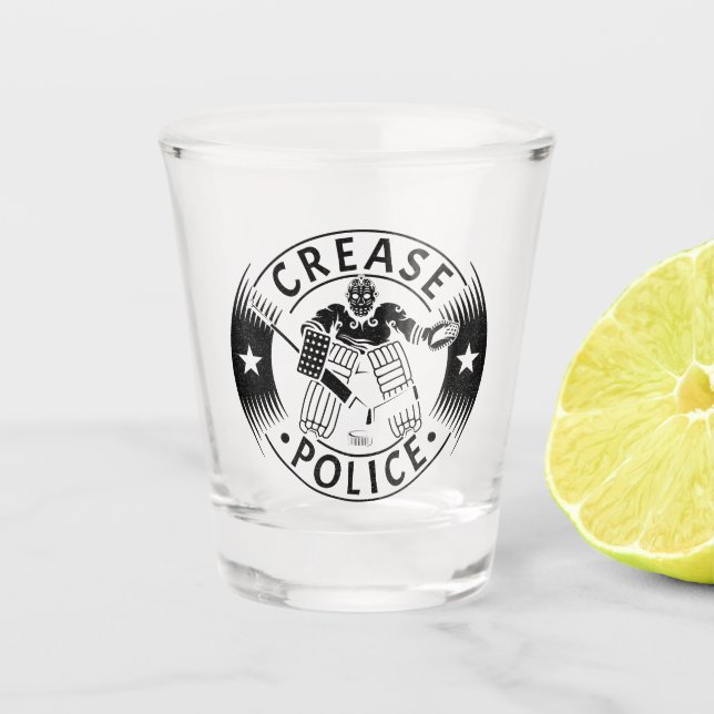 Verre A Shot Lever Police Hockey Goalie Netminder (Devant)