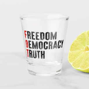 Verre A Shot Liberté Démocratie Vérité