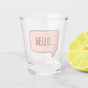 Verre A Shot ligne de étiquette du parti rose bonjour partie de