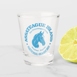 Verre A Shot L'île d'Assateague (poney)