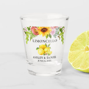 Verre A Shot Limoncello, Mariage floral aux citrons d'aquarelle