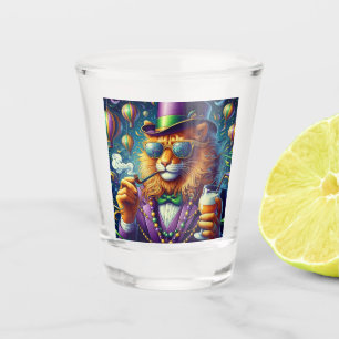 Verre A Shot Lion/Louisiana Mardi Gras