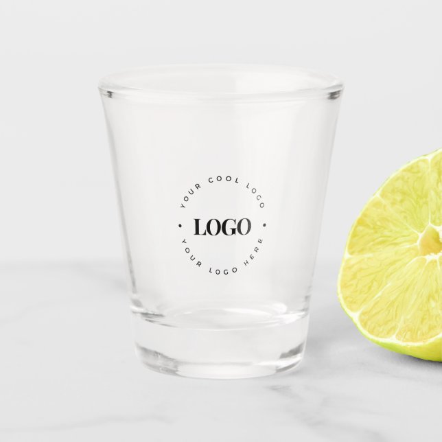 Verre A Shot Logo d'affaires circulaire personnalisé minimalist (Devant)