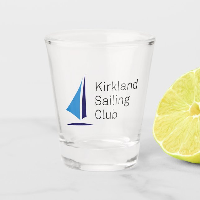 Verre A Shot Logo du club de voile de Kirkland (Devant)