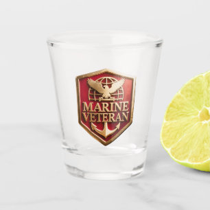 Verre A Shot Logo Emblème Vétéran du Corps des Marines