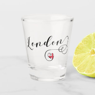 Verre A Shot London Heart Flag, Angleterre
