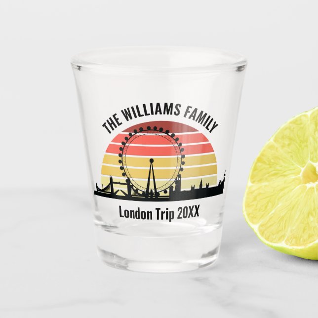Verre A Shot Londres Angleterre Sunset Custom Family Trip (Devant)