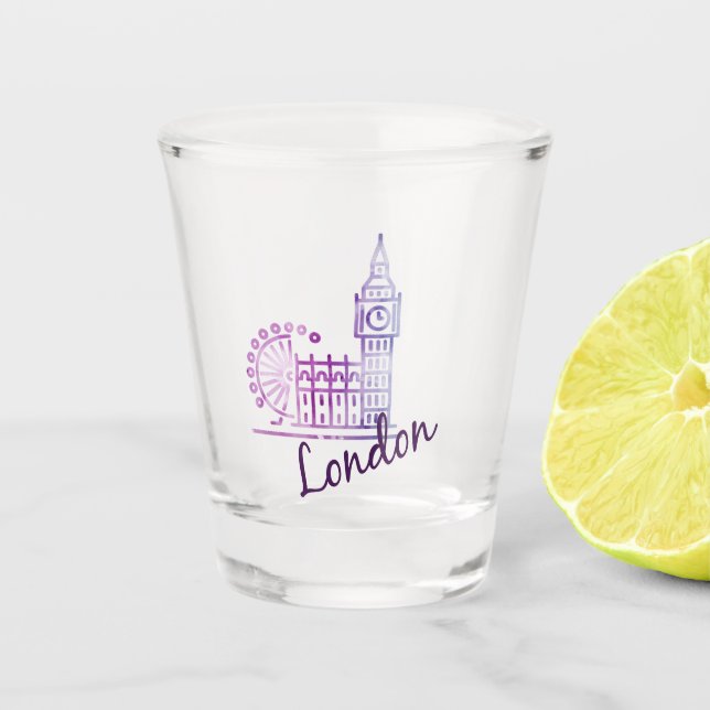 Verre A Shot Londres, Big Ben, Royaume-Uni (Devant)