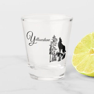 Verre A Shot Loup de Yellowstone
