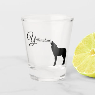 Verre A Shot Loup de Yellowstone