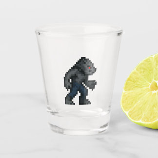 Verre A Shot Loup-garou Rétro 8-bits