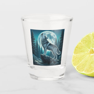 Verre A Shot Loup hurlant