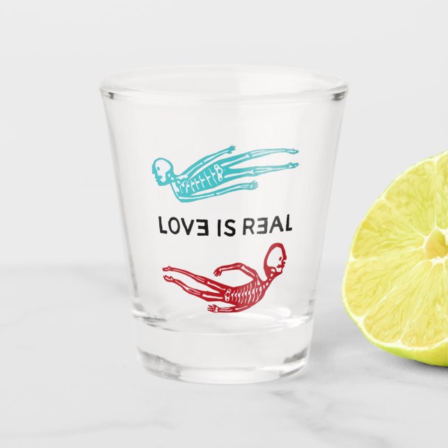 Verre A Shot Love is Real Skeleton Logo  (Devant)