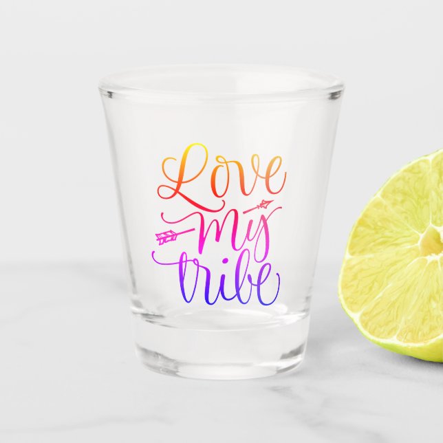 Verre A Shot Love My Tribe Bachelorette Party Shot Glass (Devant)