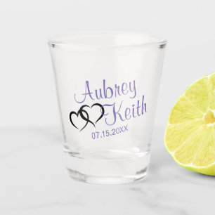 Verre A Shot Lunettes de mariage avec nom de mariée et de chamb