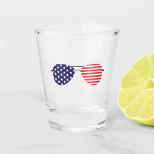Verre A Shot Lunettes de soleil patriotiques USA Étoiles Grande